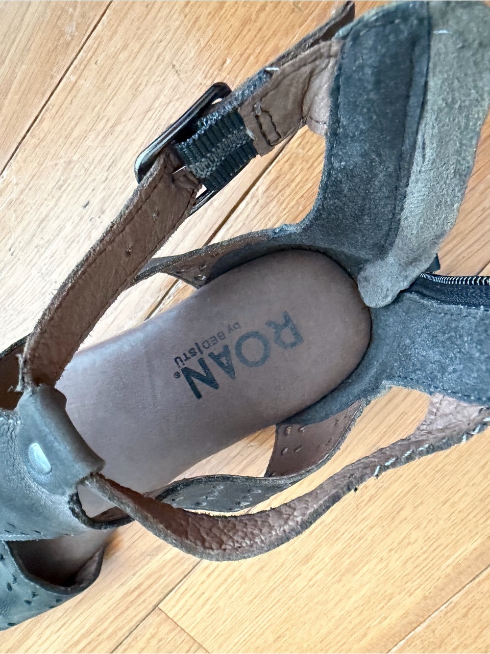 Roan by Bed Stu Kit Leather Sandals Size 7 Bosco Grey - Picture 7 of 12